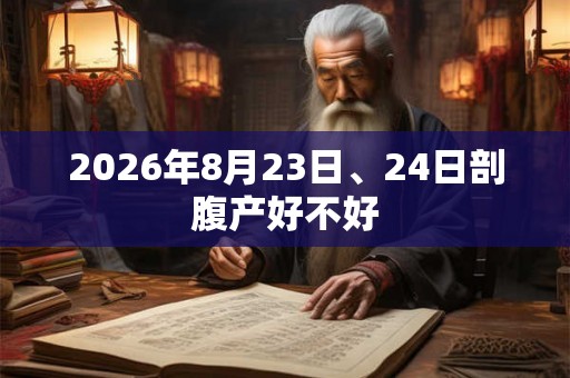 2026年8月23日、24日剖腹产好不好