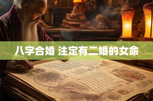 八字合婚 注定有二婚的女命