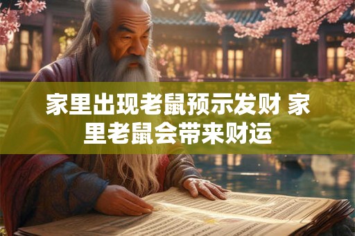 家里出现老鼠预示发财 家里老鼠会带来财运