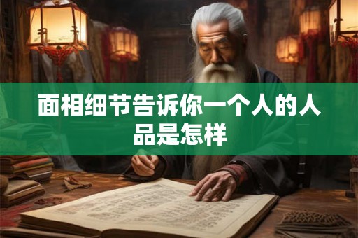 面相细节告诉你一个人的人品是怎样 面相细节告诉你一个人的人品是怎样