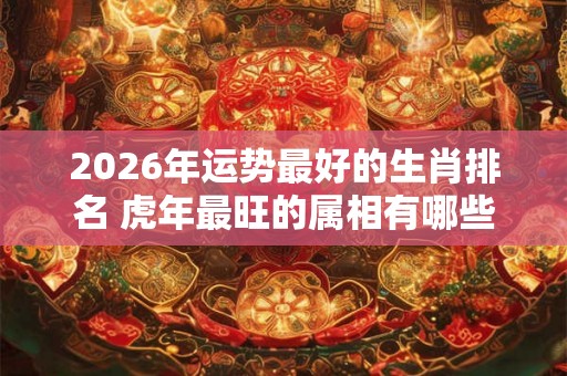 2026年运势最好的生肖排名 虎年最旺的属相有哪些