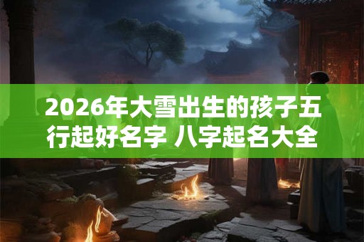 2026年大雪出生的孩子五行起好名字 八字起名大全