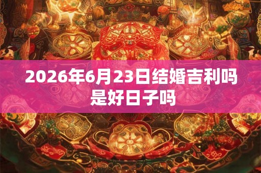 2026年6月23日结婚吉利吗 是好日子吗