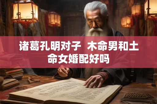 诸葛孔明对子  木命男和土命女婚配好吗