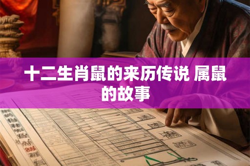 十二生肖鼠的来历传说 属鼠的故事