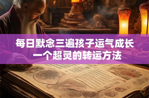 每日默念三遍孩子运气成长 一个超灵的转运方法 每日默念三遍孩子运气成长 一个超灵的转运方法