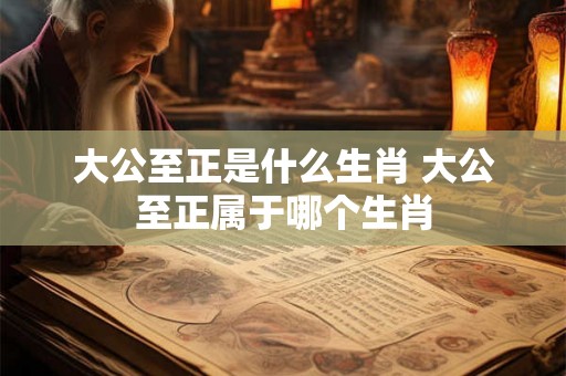 大公至正是什么生肖 大公至正属于哪个生肖