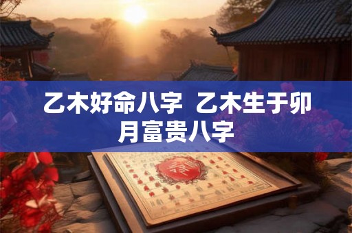 乙木好命八字  乙木生于卯月富贵八字
