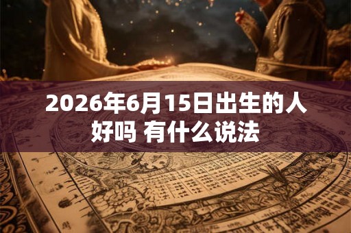 2026年6月15日出生的人好吗 有什么说法