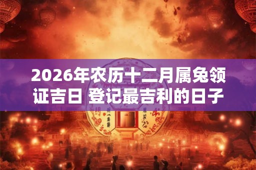 2026年农历十二月属兔领证吉日 登记最吉利的日子