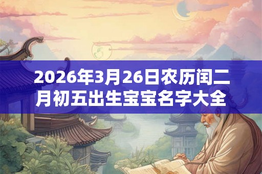 2026年3月26日农历闰二月初五出生宝宝名字大全