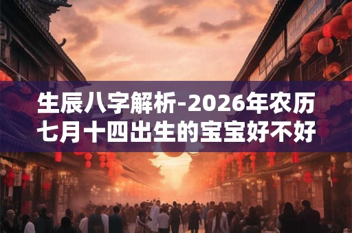 生辰八字解析-2026年农历七月十四出生的宝宝好不好