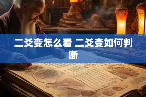 二爻变怎么看 二爻变如何判断