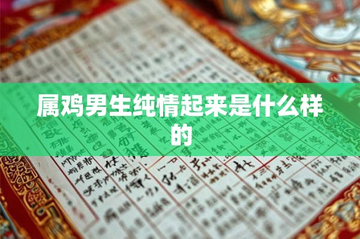 属鸡男生纯情起来是什么样的