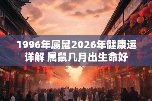 1996年属鼠2026年健康运详解 属鼠几月出生命好