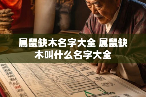 属鼠缺木名字大全 属鼠缺木叫什么名字大全
