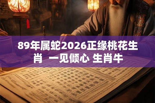 89年属蛇2026正缘桃花生肖  一见倾心 生肖牛