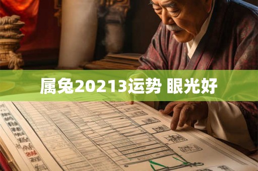 属兔20213运势 眼光好