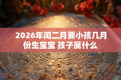 2026年闰二月要小孩几月份生宝宝 孩子属什么