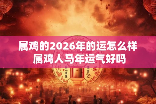 属鸡的2026年的运怎么样 属鸡人马年运气好吗
