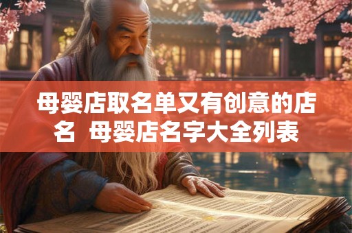 母婴店取名单又有创意的店名  母婴店名字大全列表