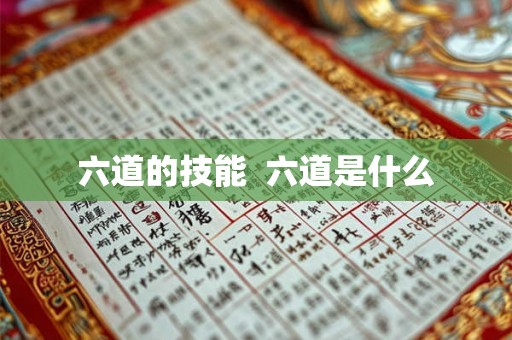 六道的技能 六道是什么 六道的技能 六道是什么