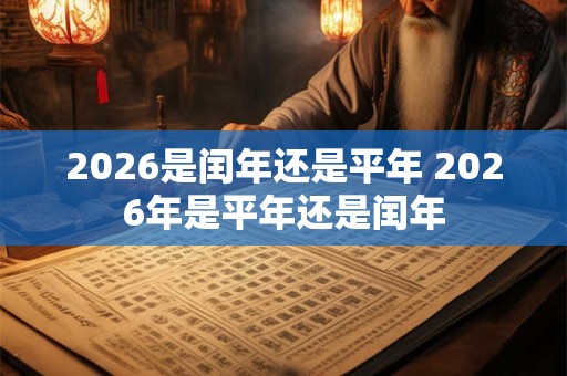 2026是闰年还是平年 2026年是平年还是闰年