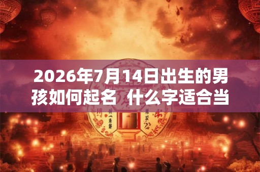2026年7月14日出生的男孩如何起名 什么字适合当名字 2026年7月14日出生的男孩如何起名 什么字适合当名字