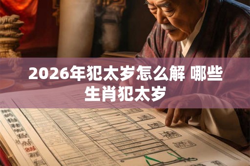 2026年犯太岁怎么解 哪些生肖犯太岁