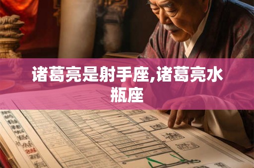 诸葛亮是射手座,诸葛亮水瓶座