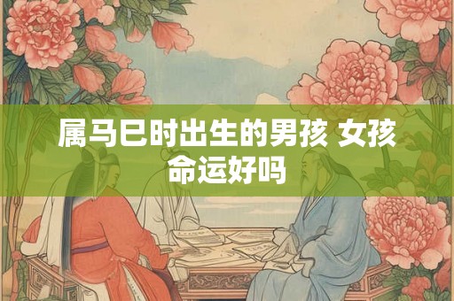 属马巳时出生的男孩 女孩命运好吗