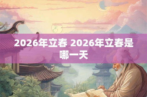 2026年立春 2026年立春是哪一天