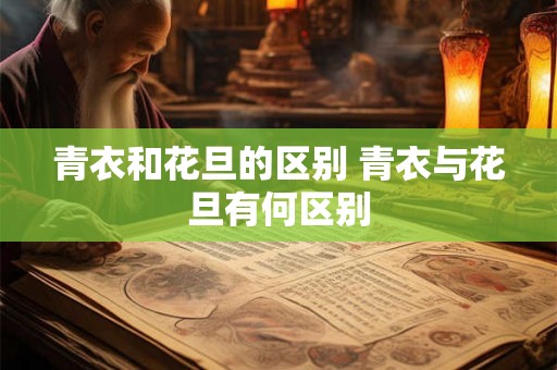 青衣和花旦的区别 青衣与花旦有何区别