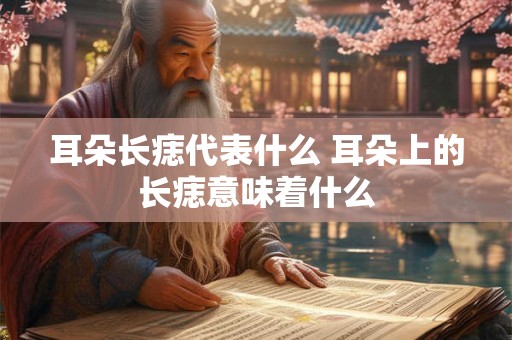 耳朵长痣代表什么 耳朵上的长痣意味着什么