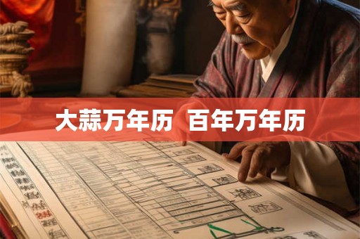 大蒜万年历  百年万年历