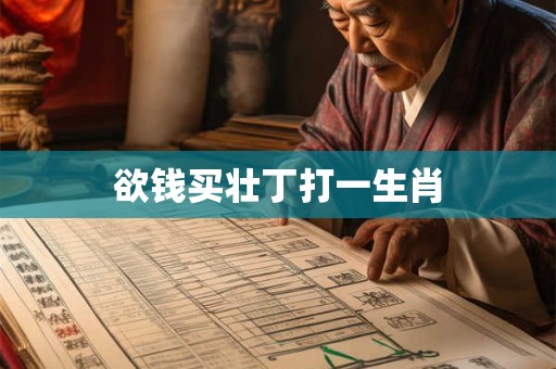 欲钱买壮丁打一生肖
