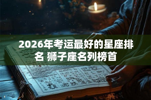 2026年考运最好的星座排名 狮子座名列榜首