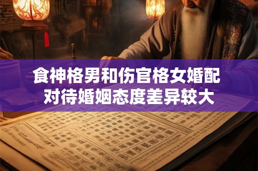 食神格男和伤官格女婚配 对待婚姻态度差异较大