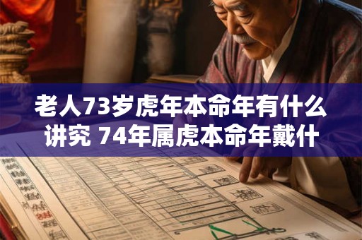 老人73岁虎年本命年有什么讲究 74年属虎本命年戴什么好