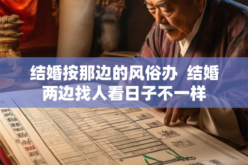 结婚按那边的风俗办 结婚两边找人看日子不一样 结婚按那边的风俗办 结婚两边找人看日子不一样