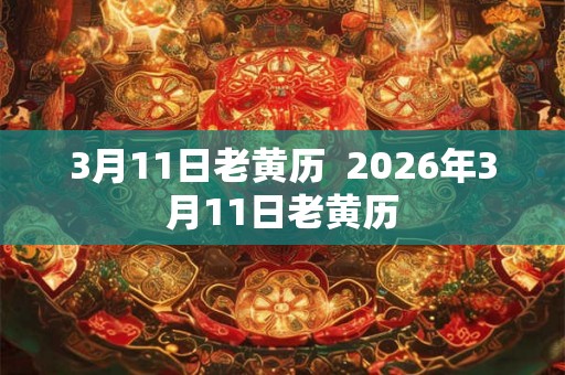 3月11日老黄历  2026年3月11日老黄历