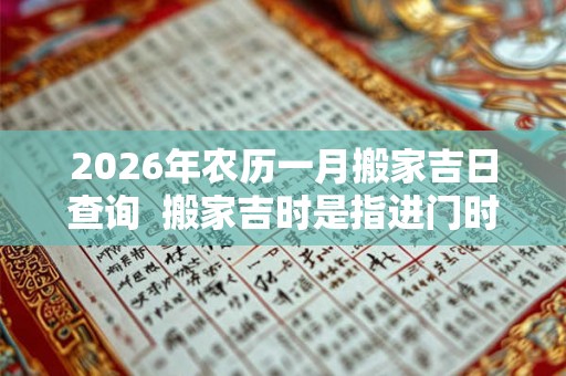 2026年农历一月搬家吉日查询  搬家吉时是指进门时间吗