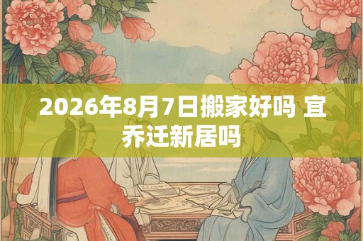 2026年8月7日搬家好吗 宜乔迁新居吗