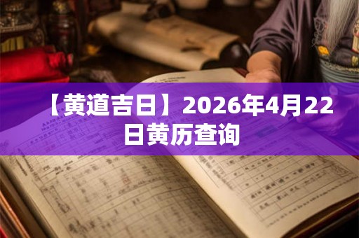 【黄道吉日】2026年4月22日黄历查询