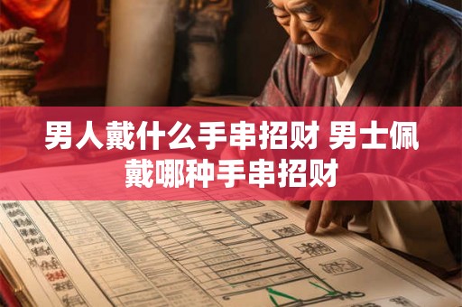 男人戴什么手串招财 男士佩戴哪种手串招财