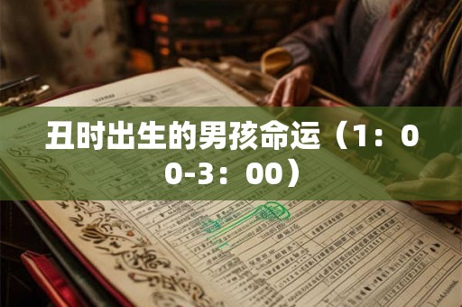 丑时出生的男孩命运(1:00-3:00) 丑时出生的男孩命运(1:00-3:00)