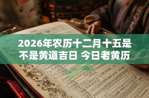 2026年农历十二月十五是不是黄道吉日 今日老黄历如何