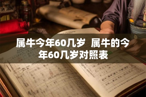 属牛今年60几岁  属牛的今年60几岁对照表
