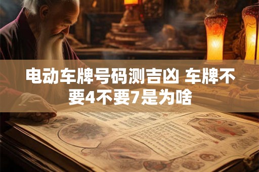 电动车牌号码测吉凶 车牌不要4不要7是为啥