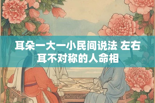 耳朵一大一小民间说法 左右耳不对称的人命相 耳朵一大一小民间说法 左右耳不对称的人命相